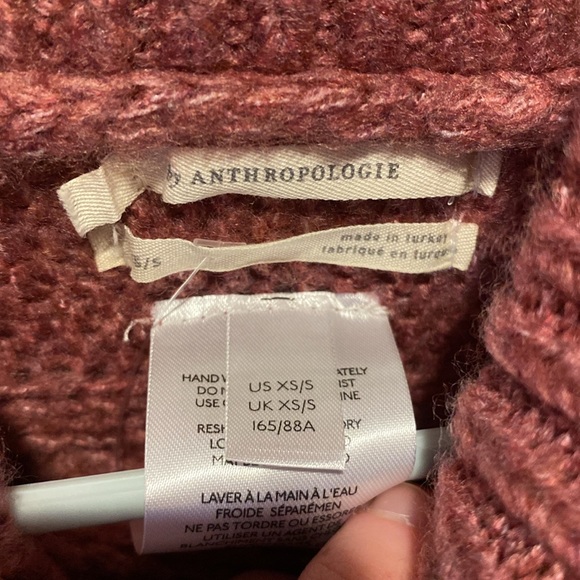 Anthropologie pink knit poncho. Women size XS/S. New with tags. - Picture 2 of 5